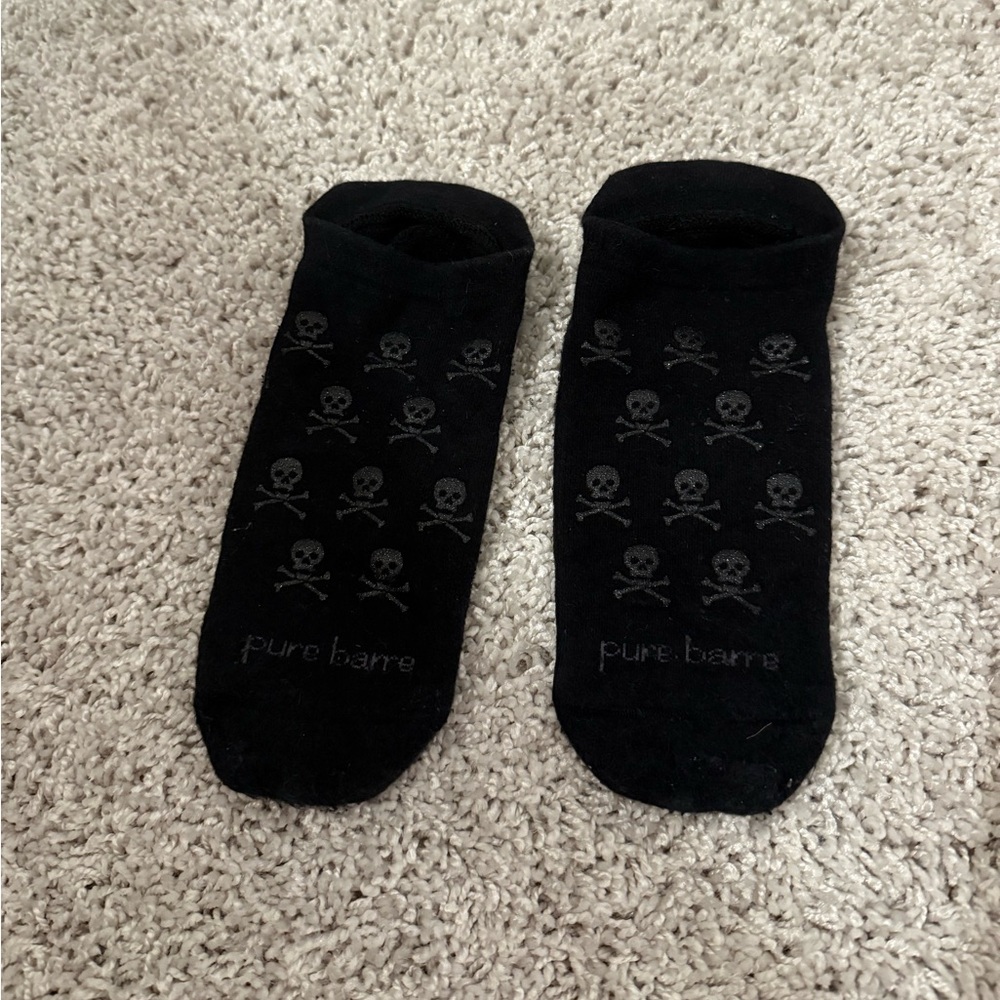 Pure Barre Skull sticky Socks